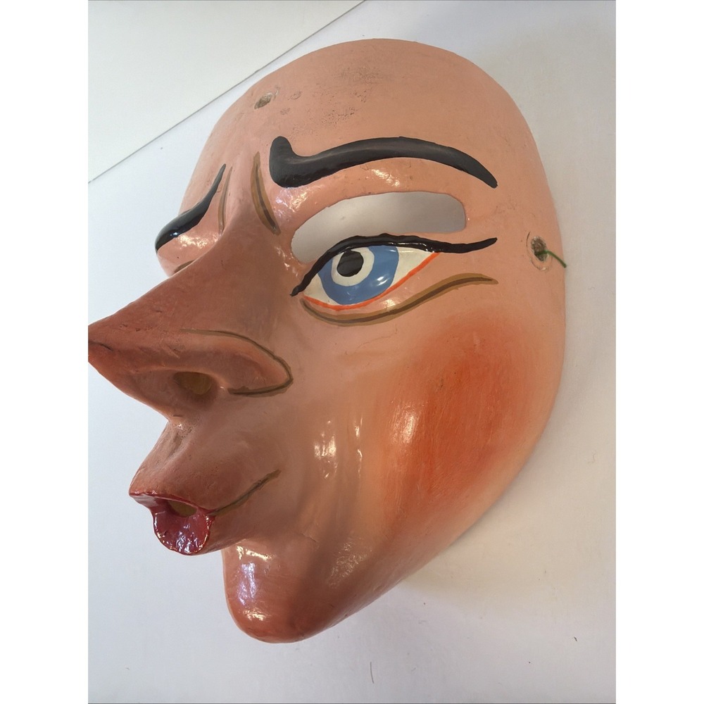 Vintage Mexican Wood Dance Mask Jim Olson Estate NHM LA Folk Art Guerrero - Picture 2 of 9
